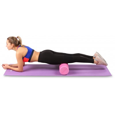 Ролик массажный для йоги INDIGO Foam roll IN021 45*15 см Черный